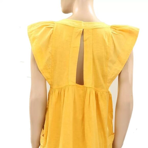 Daily Practice by Anthropologie Short-Sleeve Mini Dress Cotton Cutout L 273720 - Picture 7 of 7